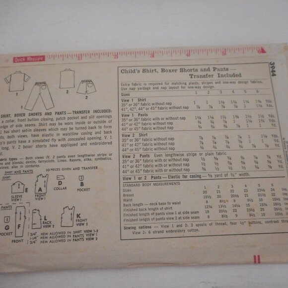 Vintage 1950s 3944 Simplicity pattern outfit - Picture 2 of 2